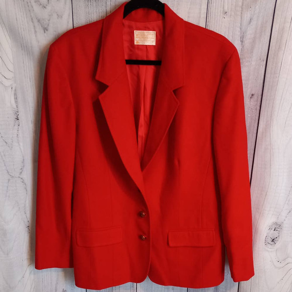 Pendleton Jackets & Blazers - Pendleton | Vintage Red 100% Virgin Wool Blazer Jacket
